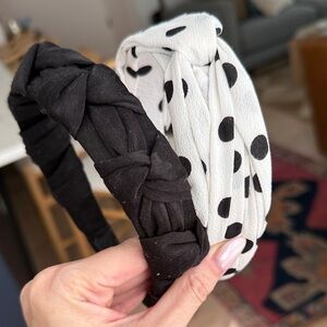 Black and White Polka Dot Headbands